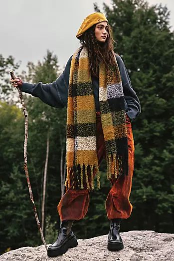 Let's Get Lost | Free People Comfy Accessories, Knit Leg Warmers, Fringe Scarf, Layered Tops, Cozy Knit, Plaid Tops, Cozy Knits, Knitting Inspiration, Boho Clothing