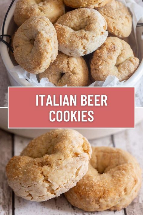 Beer Cookies Recipes, Best Italian Cookie Recipe, Traditional Italian Cookies, Italian Anisette Cookies, Cookie Perfection, Beer Biscuits, Italian Beer, Italian Christmas Desserts, Italian Treats