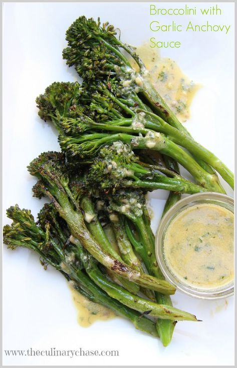 Anchovy Recipes, Broccolini Recipe, Grilled Broccolini, Anchovy Sauce, End Of Spring, Veggie Side Dishes, Back Deck, Left Out, Anchovies