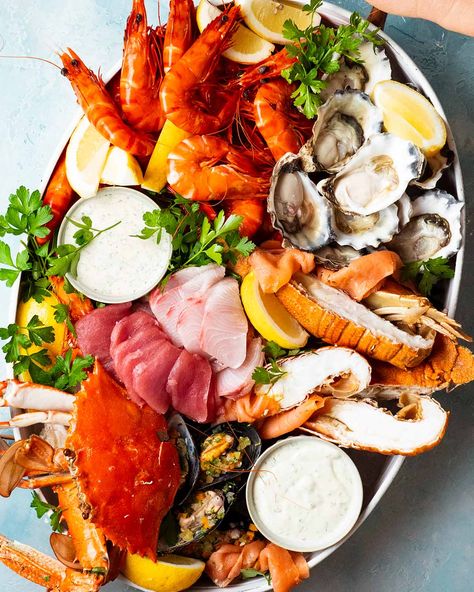 Elegant Party Platters, Christmas Seafood, Tin Eats, Salmon Tartare, Pan Fried Fish, Recipes Seafood, Seafood Sauce, Recipetin Eats, Recipe Tin