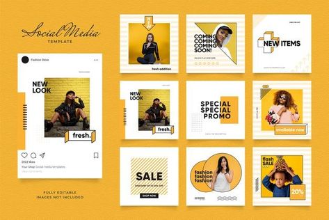 Yellow Instagram Feed, Design Studio Logo, Instagram Games, Instagram Feed Inspiration, Studio Logo, Instagram Feed Ideas, Post Instagram, Sale Promotion, Social Media Banner