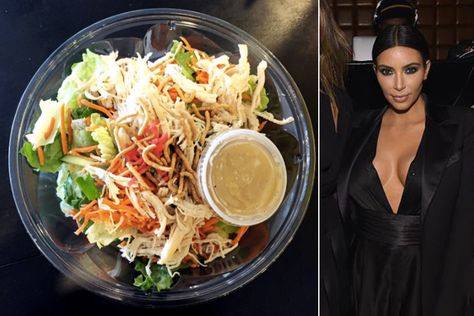 Kim Kardashian Ate This Salad Every Day for an Entire Year Health Nut Salad, Kardashian Salads, Kardashian Diet, Chinese Chicken Salad, Favorite Salad, Chinese Chicken, Eat Salad, Summer Salad Recipes, Diet Guide