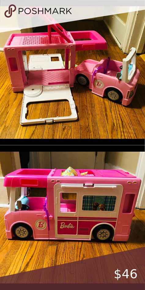 Barbie RV Camper Barbie Rv Campers, Barbie Camper, Rv Camper, Bratz Doll, My Dream Car, Dream Car, Dream Cars, Wood Crafts, Rv