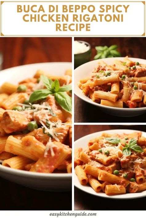 Buca Di Beppo Spicy Chicken Rigatoni, Spicy Chicken Rigatoni Buca, Bucca Di Beppo Spicy Chicken Rigatoni, Buca Di Beppo Recipes, Creamy Spicy Chicken, Spicy Chicken Rigatoni, Chicken Rigatoni, Rigatoni Recipe, Rigatoni Recipes