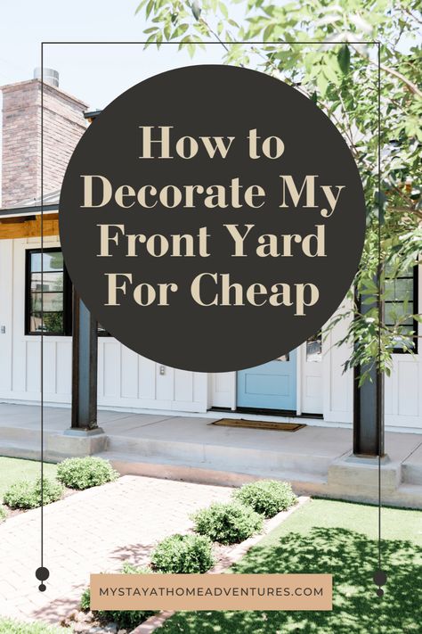 Looking for some inspiration to spruce up your front yard? Check out these creative and budget-friendly DIY ideas for decorating your outdoor space on a shoestring budget! 🌿✨ Get ready to transform your front yard into a cozy outdoor oasis without breaking the bank! 🏠💰 Front Yard Decor Ideas Entrance, Small Front Yards, Yard Oasis, Shoestring Budget, Outdoor Vases, Front Yards Curb Appeal, Front Yard Landscaping Pictures, Front Yard Decor, Recycled Brick