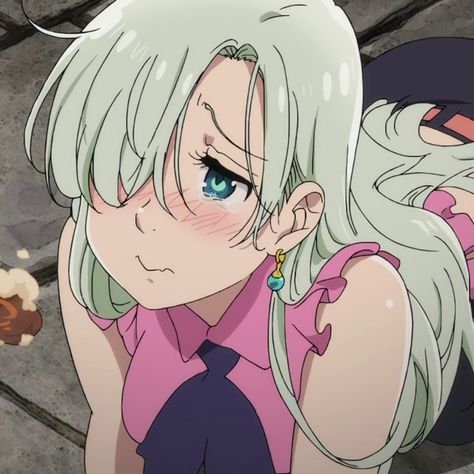 Elizabeth Liones icons ( The Seven Deadly Sins ) Elizabeth Liones, Seven Deadly Sins, Anime Character, Anime, Blue, Black