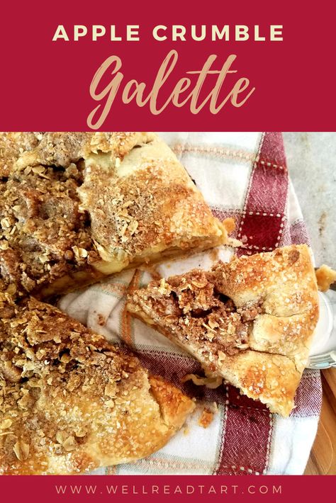 Pie in a hurry! Fold the dough over apple crumble,and you have yourself a beautiful galette for your holiday dessert table! #hanukkah #apples #applerecipes #appledessert #holidaybaking #holiday #applecrumble #applecrumblegalette #galette #applegalette #baking #recipes #bookinspiredrecipe #citybakersguidetocountryliving #louisemiller #appletart #applepie Easiest Apple Pie, Easy Dinner Desserts, Apples And Cinnamon, Holiday Desserts Table, Galette Recipe, Cinnamon Streusel, Easy Apple Pie, Fruit Dessert Recipes, Diy Desserts