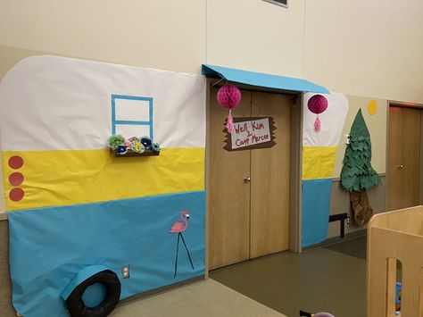 Camping Doors For Classroom, Camping Theme Classroom Door, Tent Classroom Door, Camping Theme Doors At School, Camper Classroom Door, Camping Theme Classroom, Classroom Door, Camping Theme, Classroom Themes