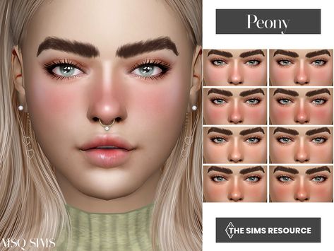 Sims 4 Cc Blush And Highlight, Sims 4 Cc Makeup Blush, Sims 4 Cc Blush, Sims Makeup, The Sims 4 Skin, Sims 4 Cc Kids Clothing, Makeup Cc, Pelo Sims, Sims 4 Cc Makeup