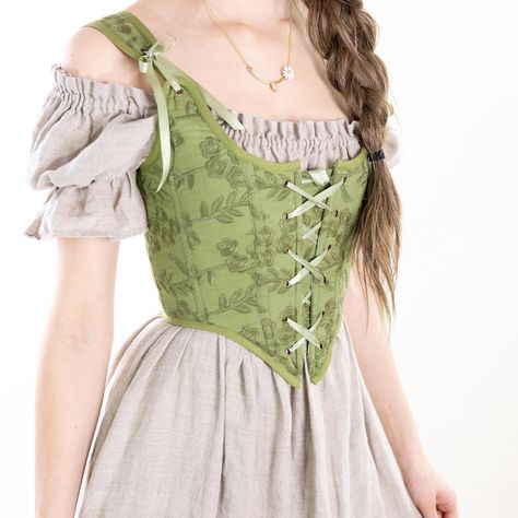 French Meadows Corsets (@french.meadows) • Instagram photos and videos Corset Fabric, French Meadows, Cotton Corset, Fair Outfits, Festival Skirts, Fairy Friends, Floral Corset, Cottagecore Style, Overbust Corset