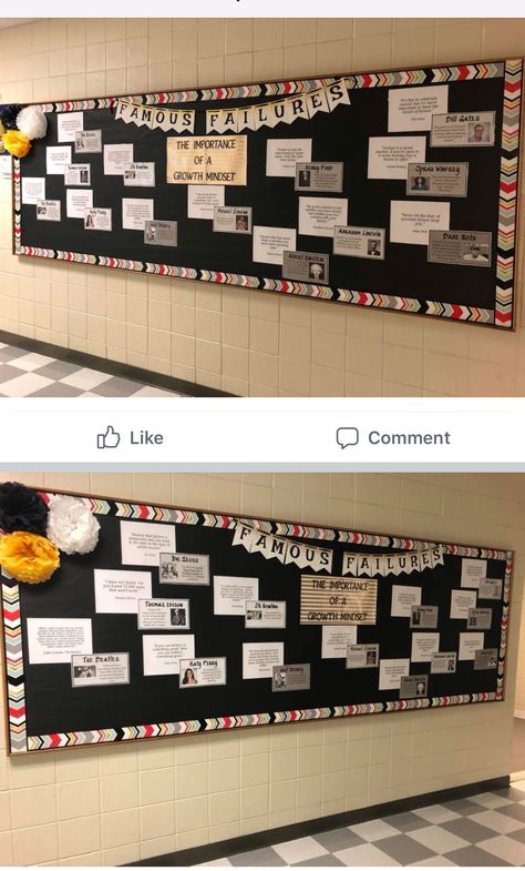 Famous Failures Bulletin Board, Post Secondary Planning, Famous Failures, History Bulletin Boards, Makerspace Elementary, Middle School Bulletin Boards, Counseling Bulletin Boards, Office Bulletin Boards, High School Bulletin Boards