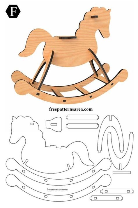 Smarter Shopping, Better Living!  Aliexpress.com Rocking Horse Template, Diy With Cardboard, Wooden Rocking Horse Plans, Wooden Horse Toy, Horse Table, Animal Furniture, Wood Toys Diy, Horse Template, Baby Rocking Horse