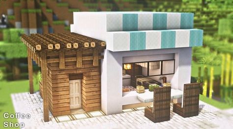 House Inspo Minecraft, Minecraft Stores, Minecraft Bakery, Shop Minecraft, Minecraft Small House, Minecraft Shops, Minecraft House Ideas, Rumah Minecraft Sederhana, Minecraft World