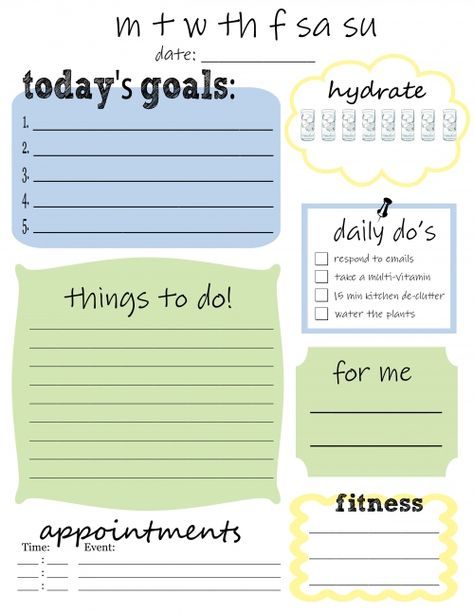 Printable Daily Do's (things to do, goals, and even water intake) Do List Ideas, To Do List Ideas, Free To Do List, Goal Sheet, To Do List Printable, Daily To Do List, To Do Lists Printable, Home Management Binder, Fancy Letters