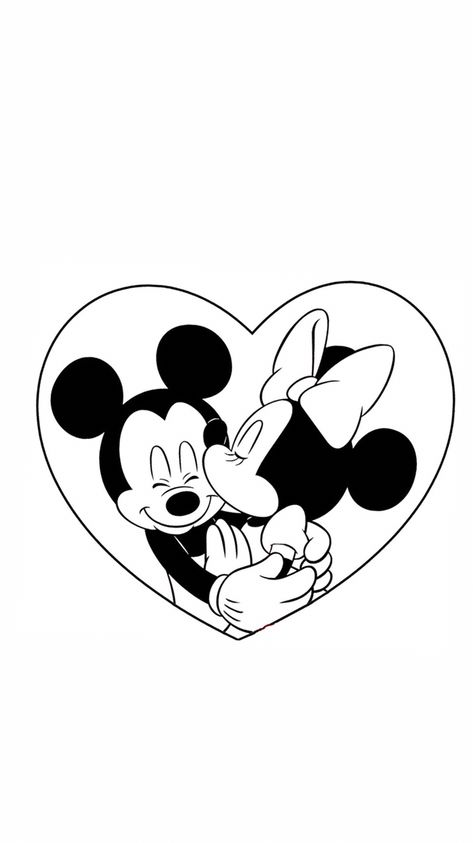 Mickey And Mini Mouse Drawing, Disney Love Drawings, Mickey Mouse Drawing, Easy Steps To Draw, Paintings Cute, Steps To Draw, Minnie Mouse Drawing, Mickey And Minnie Love, Mickey Mouse Pictures