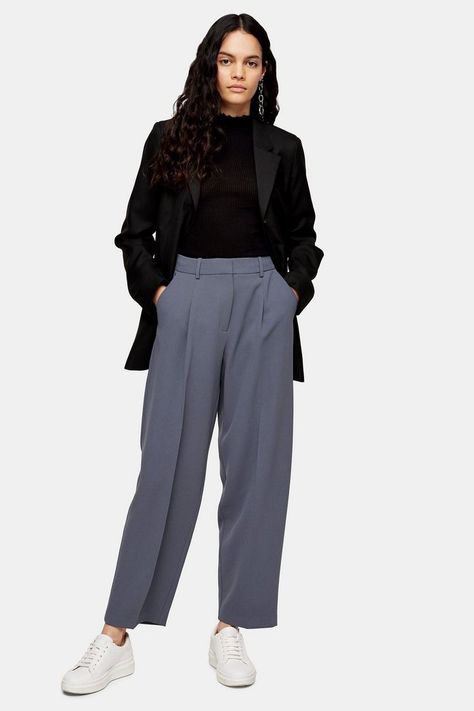 Elastic Back Slouch Peg Trousers | Topshop Pegged Pants, 6th Form Outfits, Peg Pants, Peg Trousers, Topshop Outfit, Mode Online, Wearing Clothes, Outfits Casuales, Name It