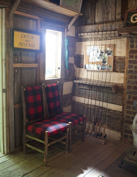 Fly Fishing Room, Cabin Photography, Chic Shack, Fishing Shack, Fishing Cabin, Fishing Room, River Cabin, Cabin Living, Cabin Lodge