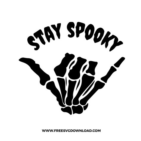 Gothic Crafts, Halloween Downloads, Cool Stencils, Spooky Svg, Rock Hand, Cricut Halloween, Stay Spooky, Skull Hand, Skeleton Hand