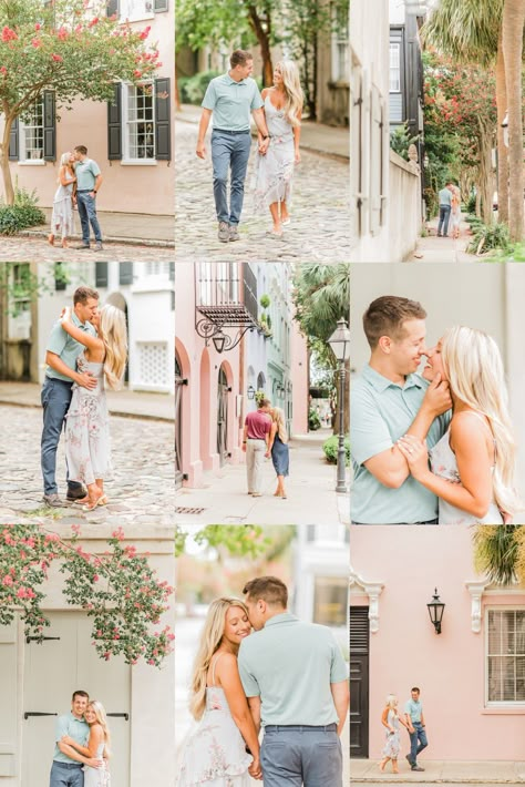 Charleston Couple Photos, Family Photos Charleston Sc, Charleston Sc Couple Photos, Engagement Photoshoot Ideas Charleston, Outdoor Engagement Photos Spring, Engagement Photos Bright And Airy, Charleston Family Photos, Charleston Couples Photography, Charleston Engagement