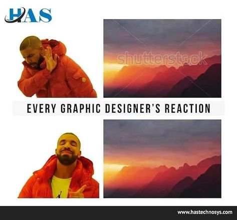 Every #GraphicDesigner Reaction 😉😉 Agree Or Not?? #Designing #Designer #StartUps #WebDeveloper #WebDevelopment #LogoDesigning #WebDesigning #Delhi #Graphics #HasTechnosys Design Meme Funny, Graphic Design Memes Funny, You Memes Funny, Graphic Design Memes, Drake Meme, Marketing Meme, Design Humor, Programming Humor, Programmer Humor