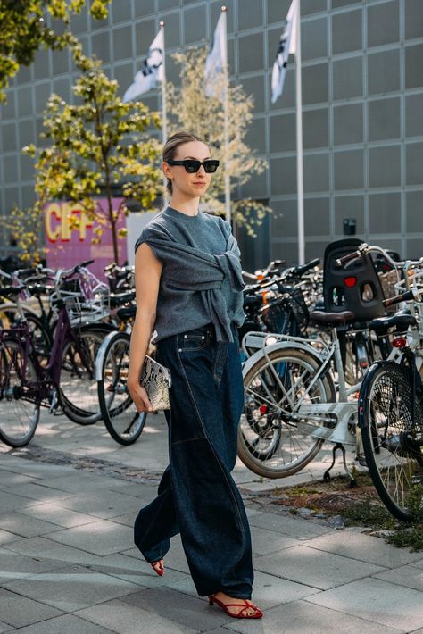 7 Street Style Lessons to Take Note of at Copenhagen Fashion Week | Vogue Backless Loafers, Copenhagen Fashion, Spring 2025, Copenhagen Style, Copenhagen Fashion Week, The Best Street Style, Women Street, Best Street Style, Baby Steps