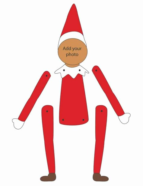 Printable Elf Template (3 Options) - Freebie Finding Mom Elf On The Shelf Template, Elf Hat Template, Elf Template, Elf On Shelf Printables, Elf Stuff, Paper Template Free, Elf Printables, Elf Crafts, Number Writing