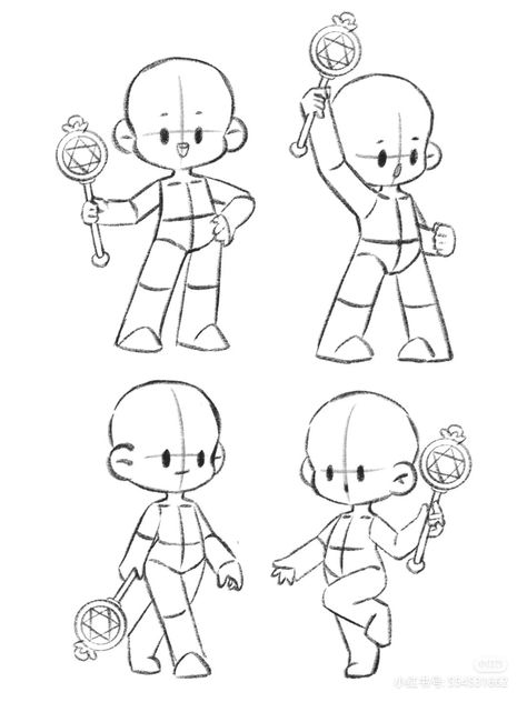 Chibi Character Reference, Chibi Action Poses, Kid Poses Drawing, Toddler Reference, Chibi Body Poses, Chibi Reference Pose, Chibi Drawings Poses, Witch Poses Reference Drawings, Cute Chibi Poses