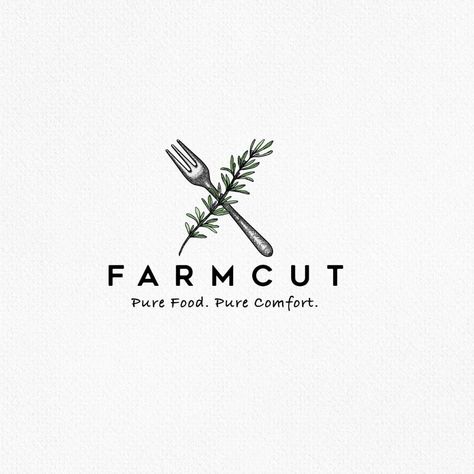 Farm To Table Logo Design, Logo Design Kitchen, Eco Logo Design, Feminine Vintage Style, Rustic Logo, Florist Logo, Logo Desing, Cake Logo Design, Signature Logo Design