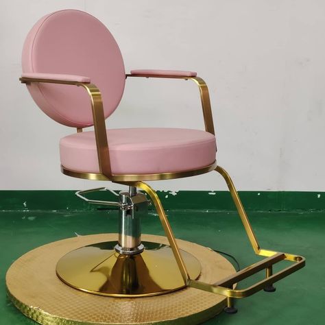 Pink Barber Chair, Saloon Chair, Dry Bar Ideas, Master Chair, Barbie Room Decor, Stylist Chair, Pink Salon, Beauty Chair, Kids Salon