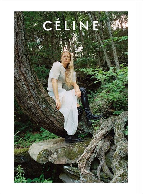 Celine Resort 2017 Campaign by Talia Chetrit Celine Campaign, Nature Editorial, Forest Fashion, Logos Retro, Prada Spring, Campaign Fashion, Outdoor Photoshoot, Fashion Advertising, 인물 사진