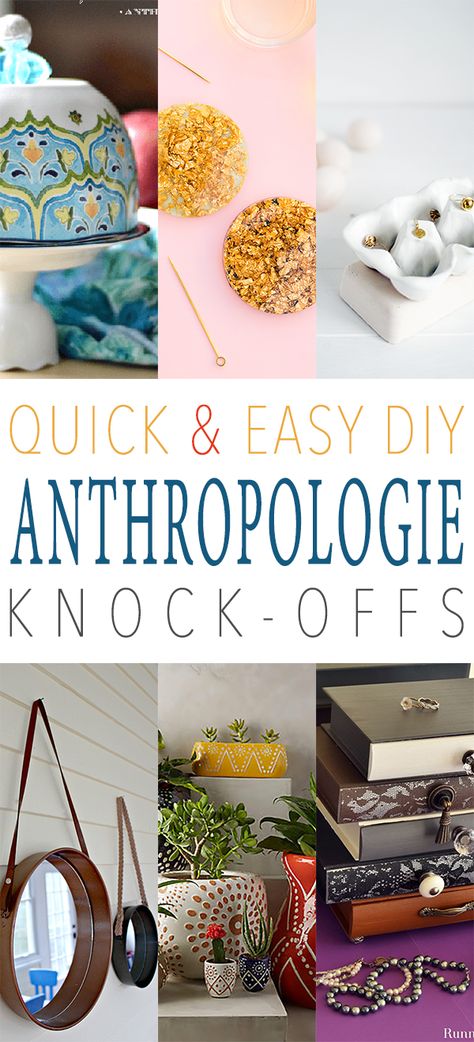 It is once again time for Knock-Off Sunday and today we are shining the light on some Absolutely Amazing Anthropologie Knock-Offs that we know you are going to adore. There is just something about the Anthropologie look…don’t you think? When you look through their catalog pages you just seem to want everything! I do think … Anthropology Diy, Anthro Diy, Anthropologie Furniture, Anthropologie Hacks, Anthropologie Diy, Anthropologie Decor, Diy Anthropologie, Anthropologie Inspired, Cottage Market