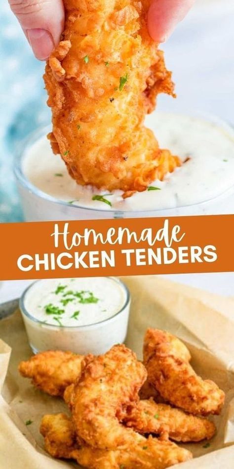 Homemade Chicken Tenders, Chicken Tender Recipes, Monte Cristo, Chicken Dishes Recipes, Recipes Chicken, Chicken Tenders, Recipes Dinner, Breakfast Casserole, The Chicken