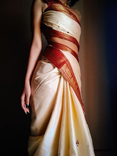 Inspired by @iamnatashathasan Blouseless Saree Look, Natasha Thasan, Different Styles Of Saree Draping, Saree Drapes, Saree Drape, Fashion Collection Inspiration, Indian Bridesmaid Dresses, Simple Saree Designs, Saree Draping Styles