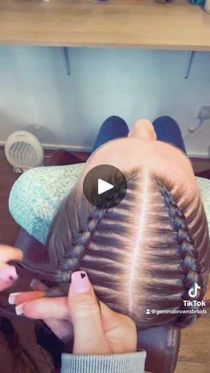 Dutch Braids 💫 | Dutch Braids 💫 clear video 🎥 | By Gemma Browns BraidsFacebook Dutch Braid Video, How To Do 2 Dutch Braids, Dutch Braid Tutorial Step By Step, How To Dutch Braid, Dutch Braids With Extensions, Dutch Braids, Dutch Braid Tutorial, Braids With Extensions, Dutch Braid