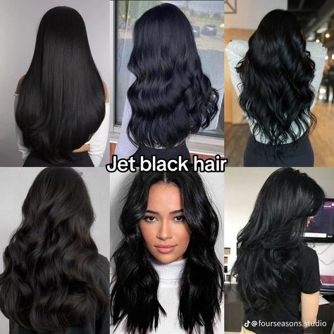 Black Hair Asian, Jet Black Hair Color, Jet Hair, Soft Black Hair, Hair Asian, Black Hair Aesthetic, Dark Blue Hair, Jet Black Hair, Hair Remedies For Growth