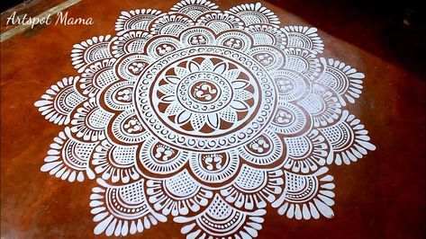 Jhoti Chita Design, Easy Rangoli Designs Videos, Very Easy Rangoli Designs, Rangoli Designs Photos, Rangoli Designs Simple Diwali, Alpona Design, Rangoli Designs Latest, Simple Rangoli Designs Images, Simple Rangoli Border Designs