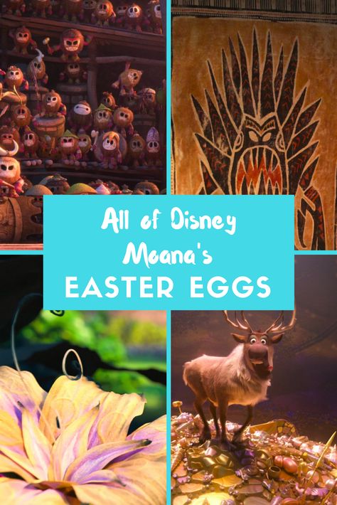 Disney Moana has a lot of great Easter Eggs that you may not have caught and some that you may have missed. Here are all of the Moana Easter Eggs in order as they appear in the movie. Easter Eggs In Movies, Disney Easter Eggs, Disney Secrets, Disney Easter, Easter Decorations Dollar Store, Disney Theory, Disney Moana, Star Wars Love, Easter Eggs Diy