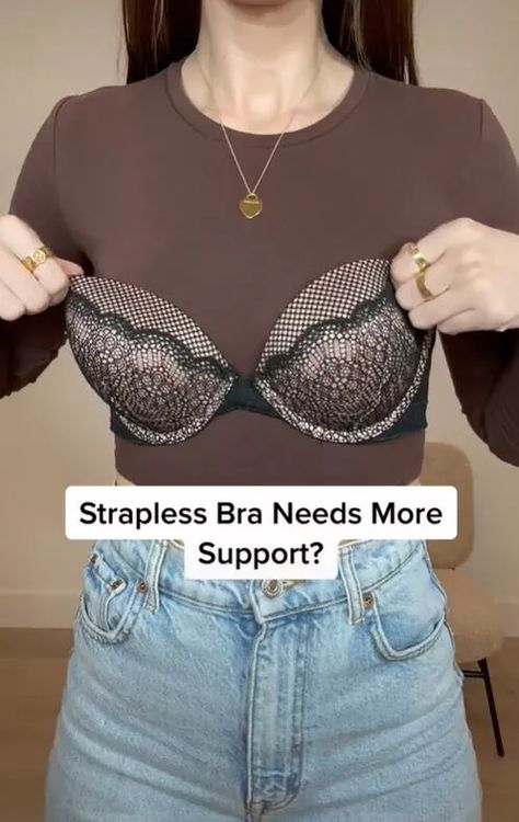 This guide shares 3 awesome strapless bra hacks. Learn how to get plenty of support without the straps showing in this quick tutorial. Bra Tape Tutorial, Strapless Bra Hack, Strapless Bra Hacks, Bra Hacks, Dress Alterations, Shirt Dress Casual, Tee Outfit, Blouse Outfit, Clothing Care