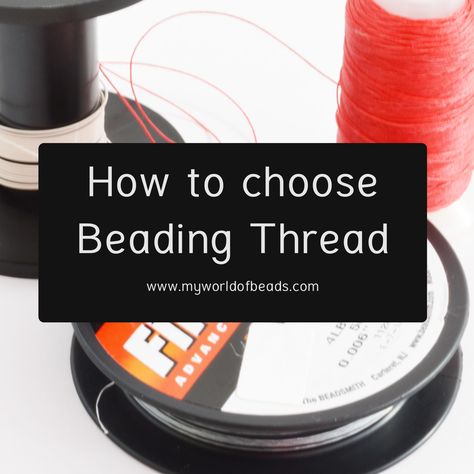 Best Thread For Bead Loom, Bead Sizing Chart, Seed Bead Thread, How To String Beads, Beadwork Patterns Free Seed Bead Tutorials, Bead Netting, Stringing Beads, Interesting Crafts, Bead Size Chart