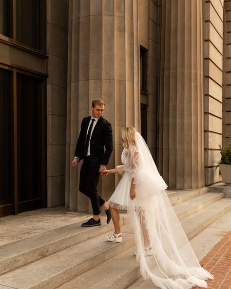 reagan, bryce, + downtown salt lake city ✨ #saltlakeweddingphotographer #saltlakephotographer #provoweddingphotographer #sundancewedding #utahweddingphotographer #utahbride #2024bride #2025bride #2025weddings #sandiegoweddingphotographer #boulderweddingphotographer #coloradoweddingphotographer Court Elopement, Modern Veil, Zion Wedding, Downtown Elopement, Elopement Photoshoot, Downtown Salt Lake City, Courthouse Elopement, Salt Lake City Downtown, City Elopement