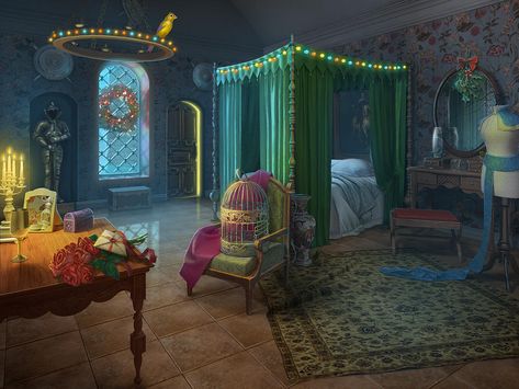 Bedroom Concept Art, Room Concept Art, Medieval Room, Andy's Room, Bedroom Concept, Anime Bedroom, Room Concept, Fantasy Bedroom, Episode Interactive Backgrounds