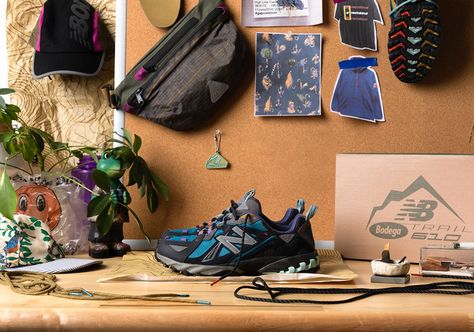 Bodega New Balance 610 "The Trail Less Taken" ML610TB1 | SneakerNews.com Nyc Pigeon, New Balance 610, Purple Interior, Colorful Heels, Sneaker Release, Nike Air Max 270, Air Max 270, Creative Packaging, Mint Color