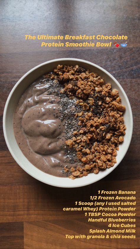 Protein Sludge Bowl, Chocolate Protein Bowl, Smoothie Bowl Protein Powder, Smoothie Bowl With Protein Powder, Protein Smoothie Chocolate, Chocolate Protein Smoothie Bowl, Healthy Chocolate Smoothie Bowl, Brownie Batter Smoothie Bowl, Chocolate Banana Smoothie Bowl