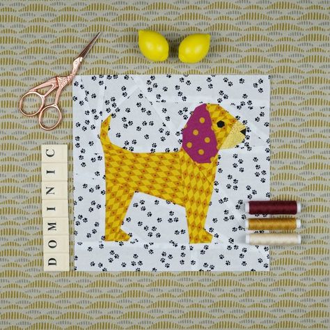 dog quilt, dog quilt block, dog quilt block pattern, dog quilt pattern, Paper piecing pattern, dog paper piecing pattern, baby quilt, quilt pattern Dog Quilt Patterns Free, Dog Quilt Block, House Quilt Patterns, Foundation Paper Piecing Patterns, Quilt Modernen, Dog Quilts, Dog Ball, House Quilts, Quilt Block Pattern