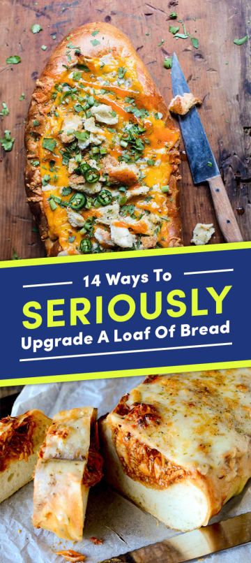 14 Ways To Seriously Upgrade A Loaf Of Bread Loaf Sandwiches, French Bread Appetizers, Comfort Eating, Hilarious Tumblr Posts, French Loaf, French Bread Loaf, French Bread Recipe, Baguette Bread, A Loaf Of Bread