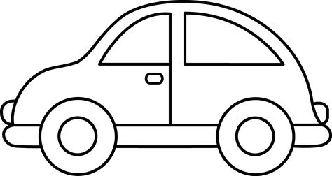 Car Outline Drawing, Car To Draw, Toys Coloring Pages, Toy Drawing, Toys Drawing, Car Outline, Dinosaur Clipart, Car Clipart, Coloring Pages For Grown Ups