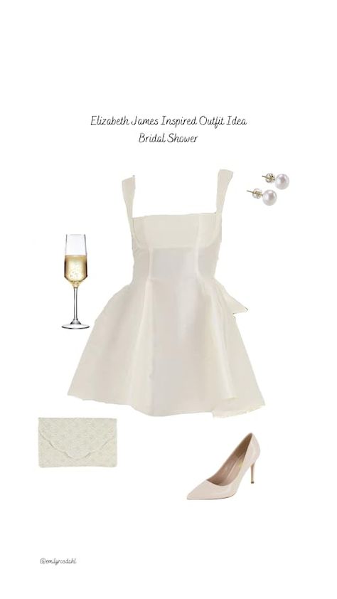 Elizabeth James Parent Trap, Trap Outfit, Rehearsal Dinner Inspiration, Bridal Closet, Rehearsal Dinner Outfits, Bachelorette Party Dress, Parent Trap, Elizabeth James, Bridal Shower Outfit