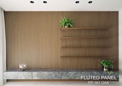 Diy Fluted Wall, Wood Strip Wall, Fluted Wall Panel, Strip Wood, Fluted Panel, Fluted Wall, Stone Feature Wall, Wood Wall Panel, Diy Wood Wall