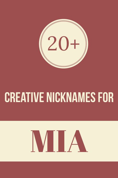 If you are looking for a creative nickname for someone named Mia, this list of cute, cool, popular and creative nicknames for Mia would help you find the perfect pet name. Nickname For Someone Special, Guy Nicknames Cute, Nickname Cute, Finsta Names, Instagram Nicknames, Nicknames For Olivia, Creative Nicknames, Nickname For Nicole, Names With Nicknames