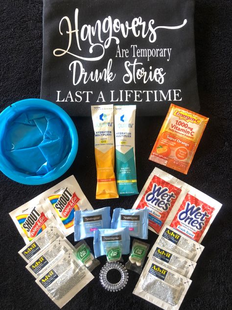 Custom DIY Girls Weekend Survival Kit Camping Goodie Bags For Adults, Vacation Survival Kit, 40th Birthday Goodie Bags Ideas For Adults, Nashville Survival Kit, 21 Birthday Goodie Bags, Cruise Group Gift Bags, Couples Trip Goodie Bags Ideas, Cabin Trip Gift Bags, Trip Gift Bags Ideas